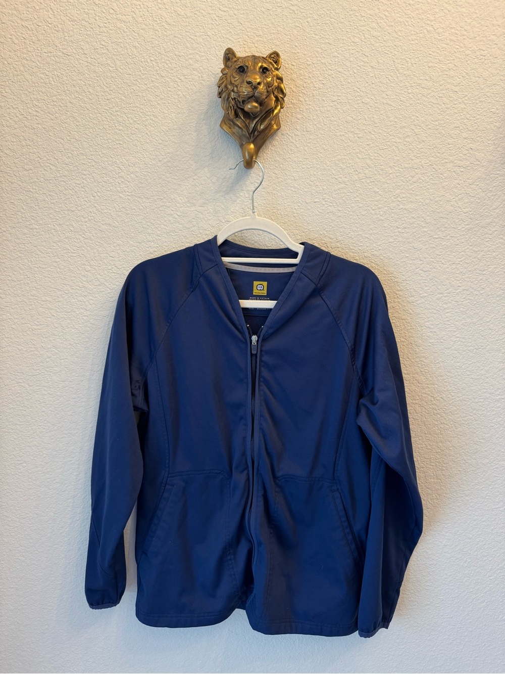 WonderWink Navy Blue Zip-Front Women's Scrub Jacket